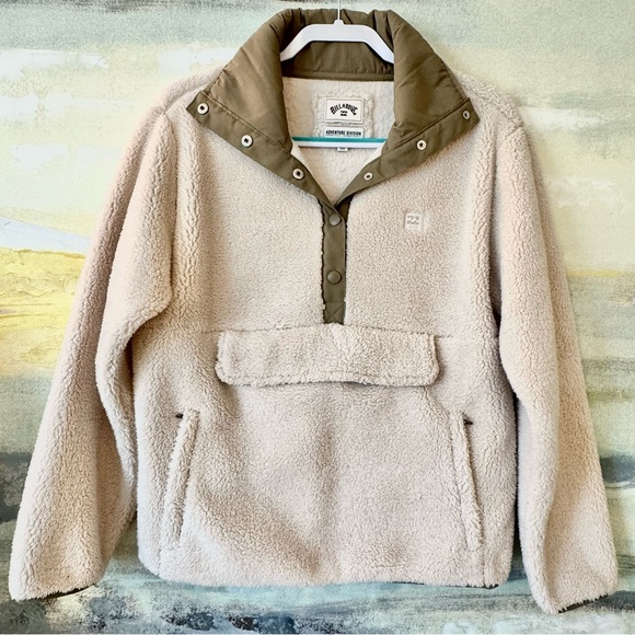 Billabong A/DIV Switchback Sherpa Fleece Sweatshirt M - Picture 2 of 16